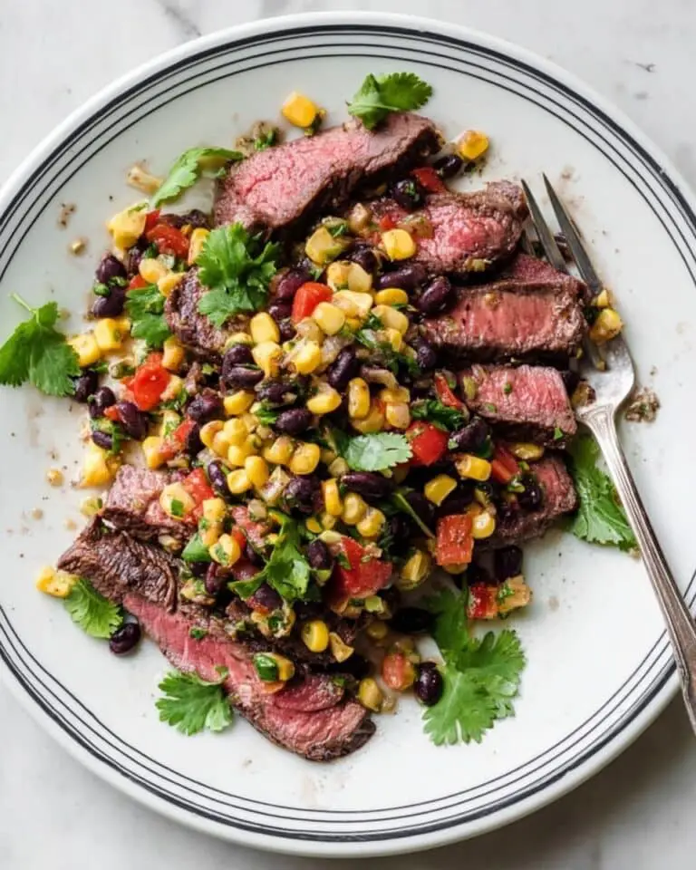 Grilled Flank Steak with Black Bean and Corn Salsa Recipe