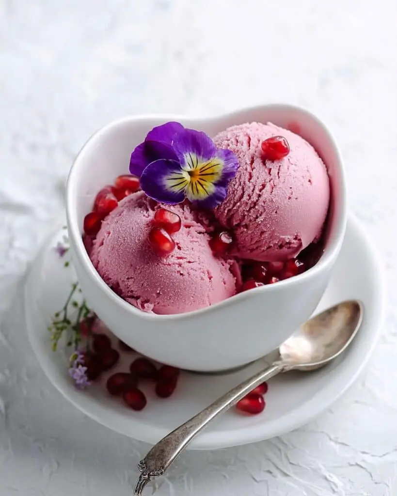 No Churn Pomegranate Sorbet Recipe