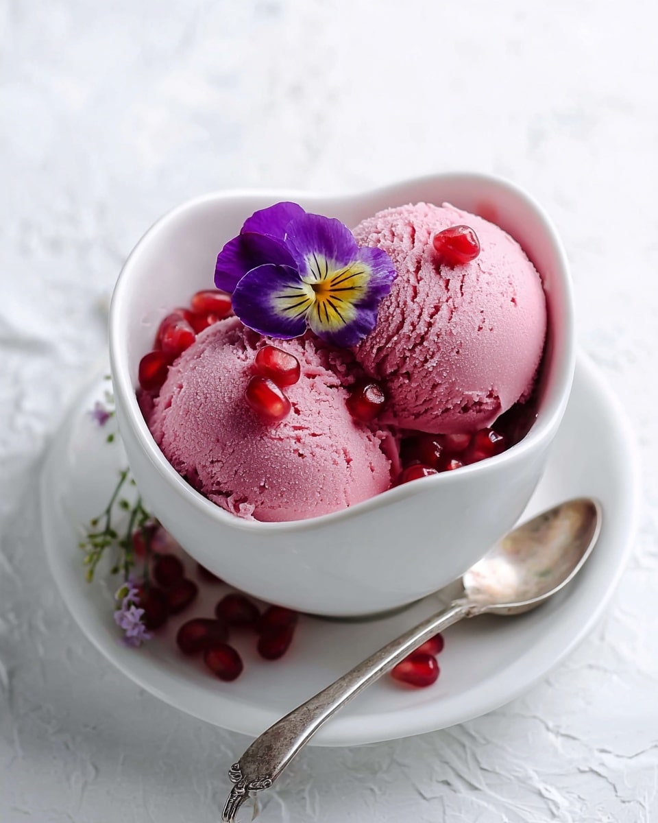 No Churn Pomegranate Sorbet Recipe