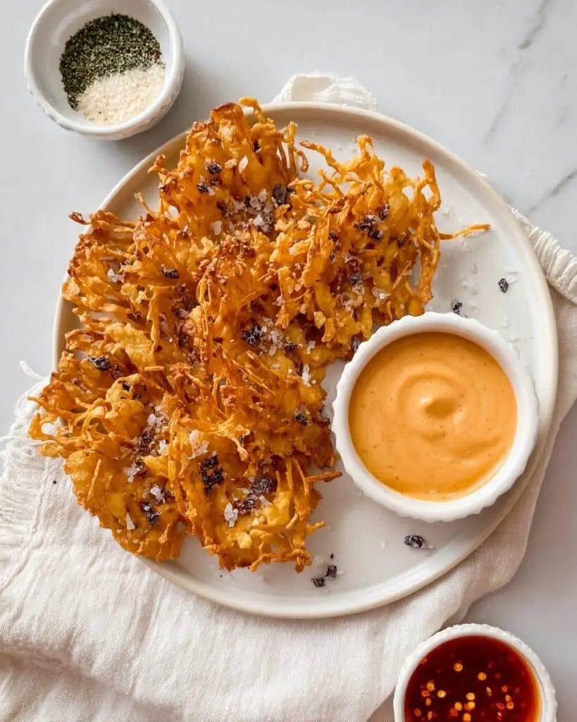 Crispy Fried Enoki Mushrooms with Spicy Dipping Sauces Recipe