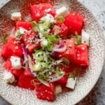 Watermelon Feta Salad with Pickles Recipe