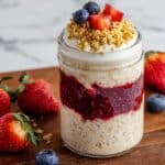 Mixed Berry Cheesecake Overnight Oats Recipe