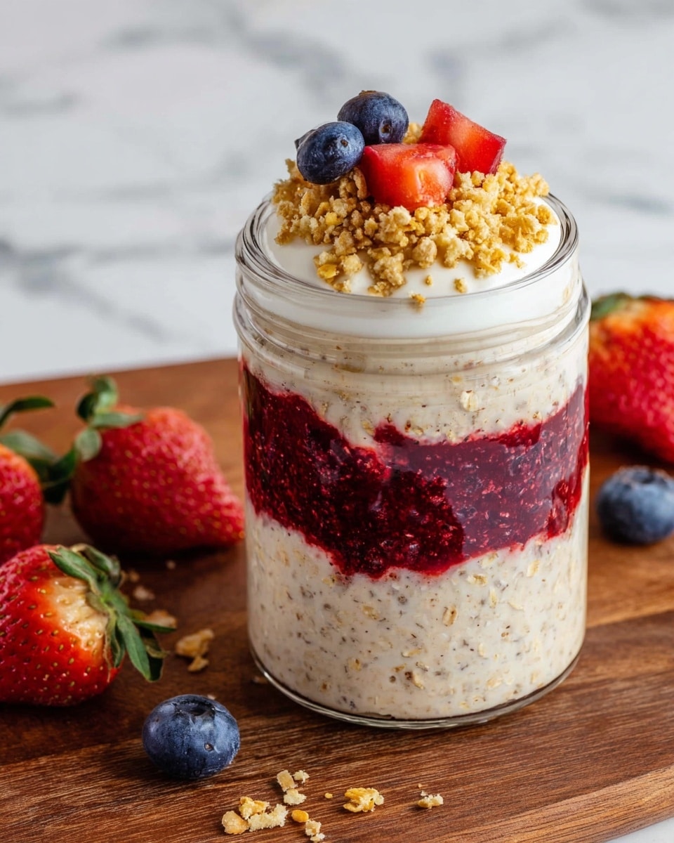 Mixed Berry Cheesecake Overnight Oats Recipe