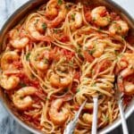 Creamy Tomato Garlic Butter Shrimp Pasta Recipe