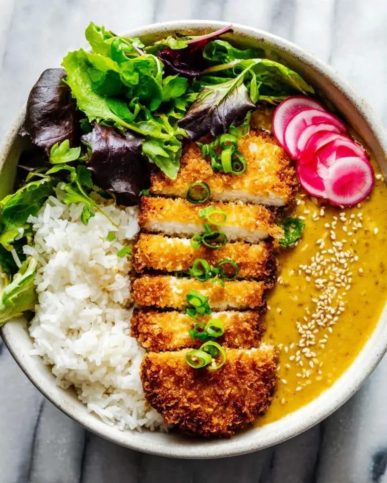 Vegan Tofu Katsu Curry with Spiced Apple and Carrot Sauce Recipe