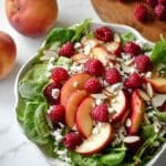White Peach Raspberry Almond Salad Recipe