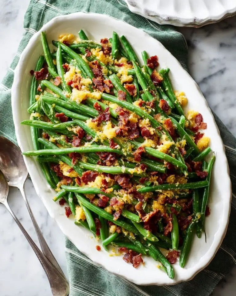 Instant Pot Green Beans with Bacon and Gorgonzola Recipe