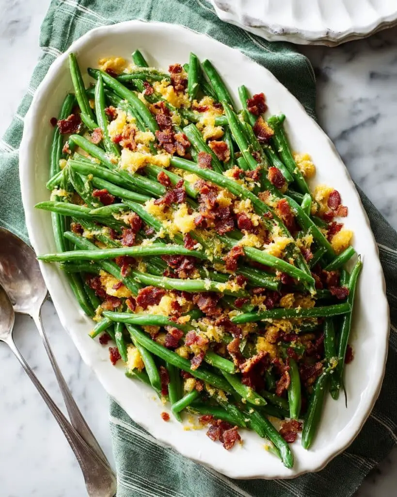Instant Pot Green Beans with Bacon and Gorgonzola Recipe