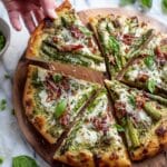 Asparagus Pizza with Green Pea & Prosciutto Recipe