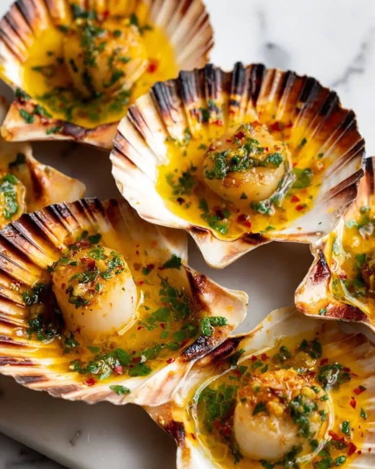 Grilled Scallops with Homemade Garlic Butter Recipe