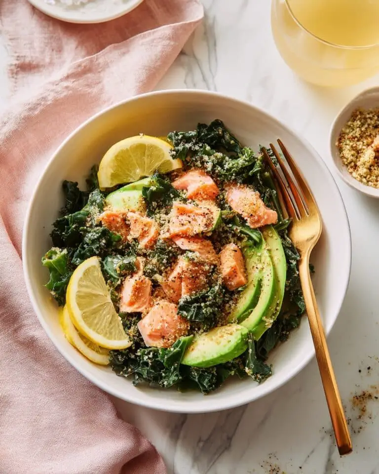 The New Go-To Kale Salad with Salmon, Avocado, and Everything Bagel Seasoning Recipe