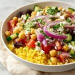 Fresh and Flavorful Couscous Salad with Herbs, Veggies, and Lemon Dressing Recipe