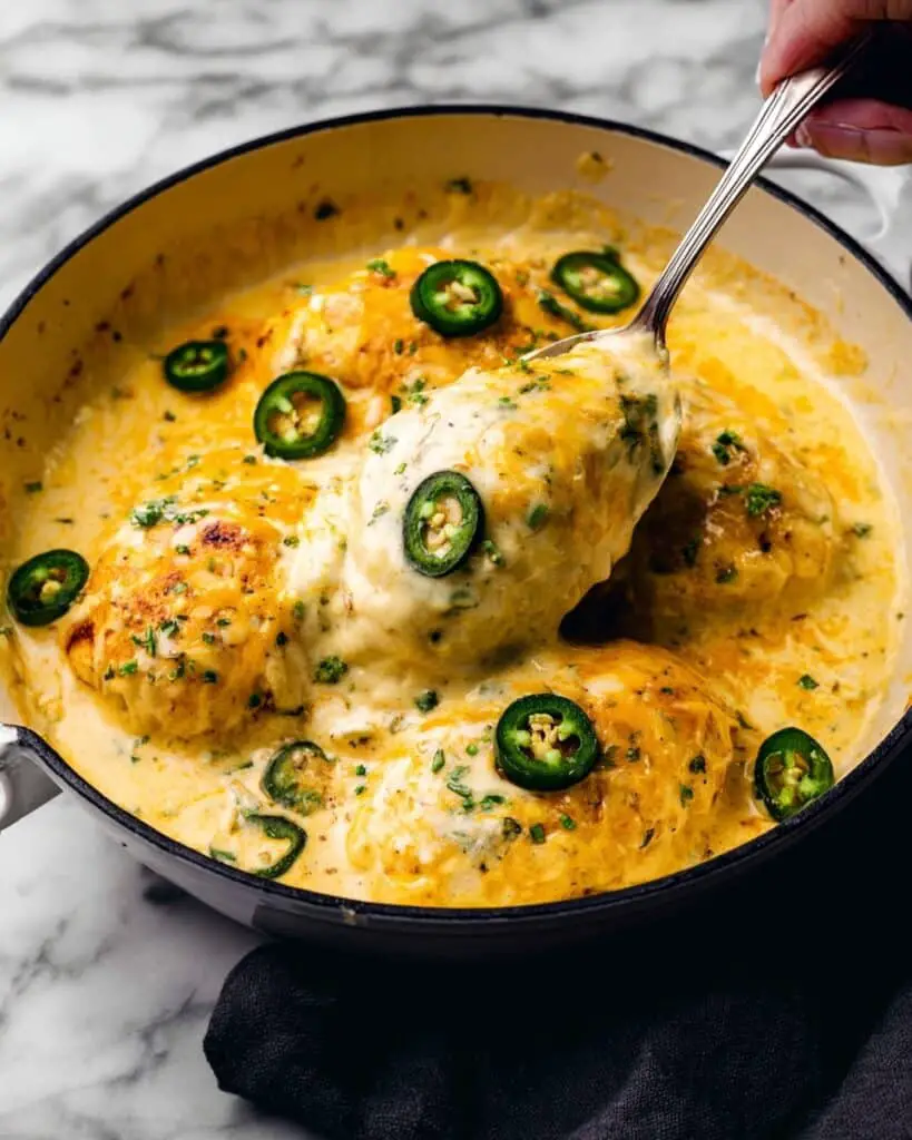 One Pan Cheesy Jalapeno Chicken Recipe