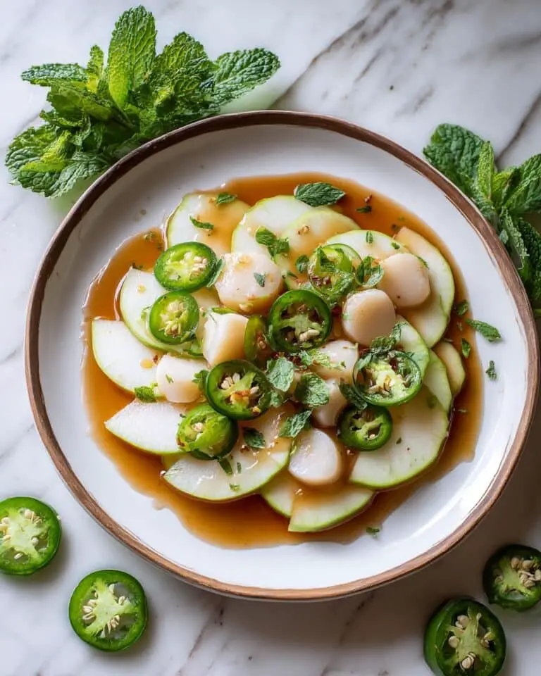 The Best Raw Scallop Crudo with Lime & Apples Recipe
