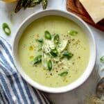 Creamy Asparagus Soup with Lemon, Spinach, and Parmesan Recipe