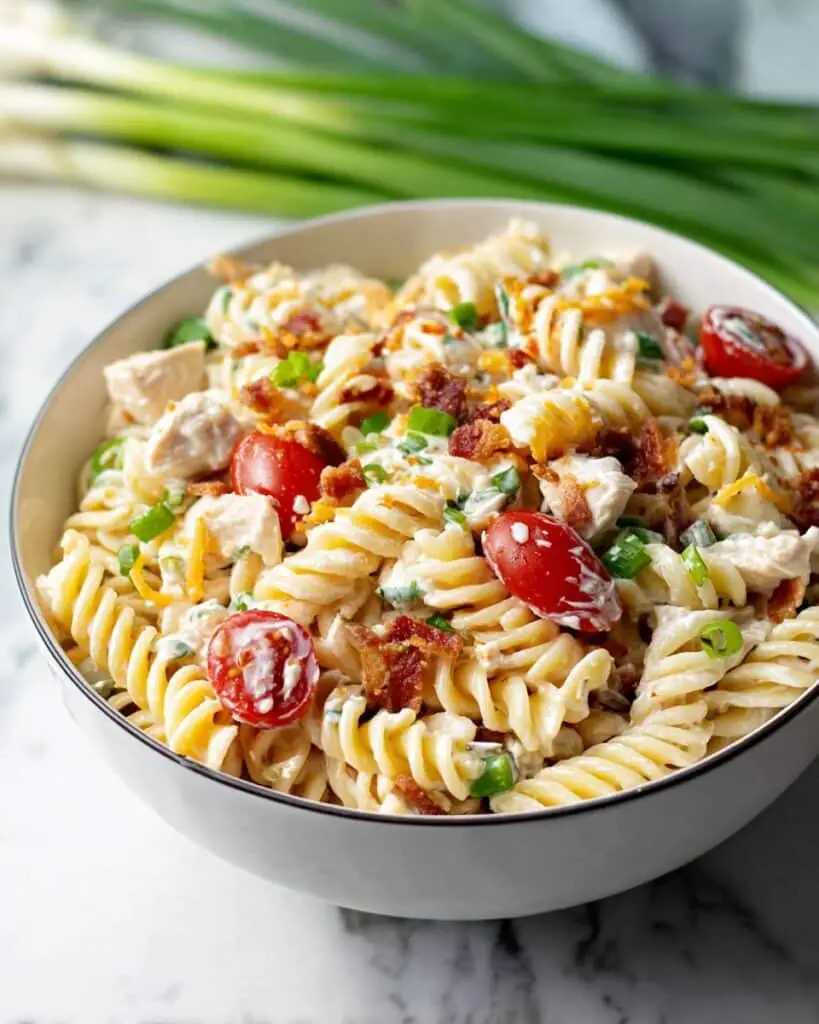 Chicken Bacon Ranch Pasta Salad Recipe