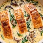 Tuscan Salmon with Parmesan Cream Sauce Recipe