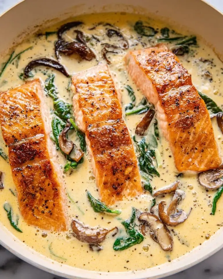 Tuscan Salmon with Parmesan Cream Sauce Recipe