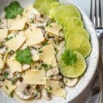 Raw Mushroom Salad with Lime, Cilantro, and Parmigiano Recipe