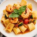 Zucchini Tomato Shrimp Pasta Recipe