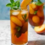 Peach Iced Tea with Fresh Mint and Lemon Recipe