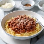 Spaghetti with Rich Meat Sauce and Spiced Tomato Base Recipe