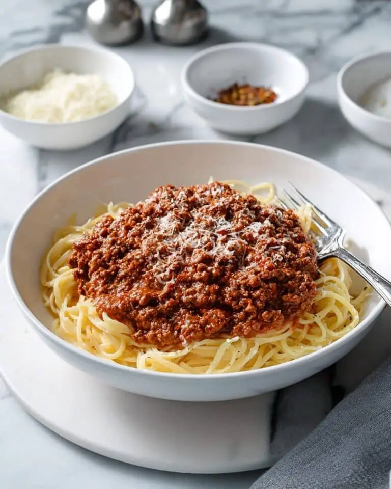 Spaghetti with Rich Meat Sauce and Spiced Tomato Base Recipe