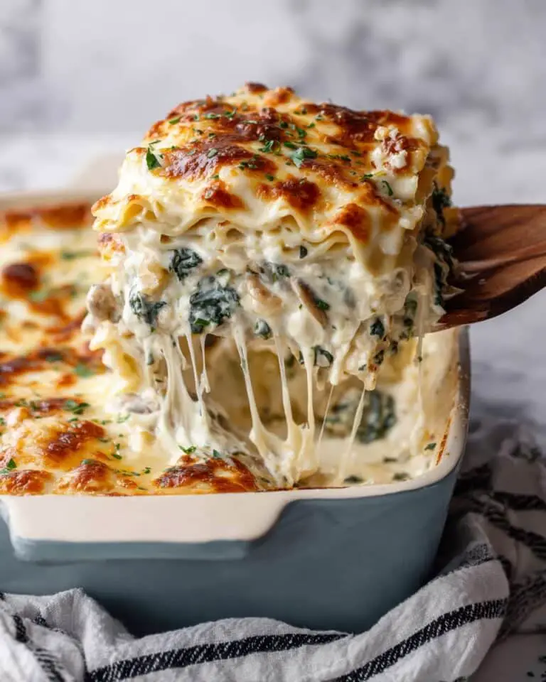 White Lasagna with Spinach and Italian Sausage Recipe