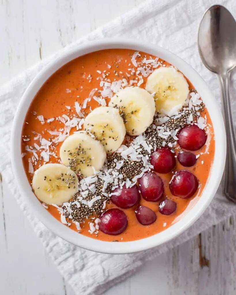 Mango Cranberry Banana Smoothie Bowl Recipe