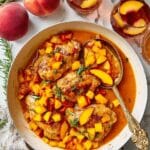 Peach-Glazed Chicken Thighs with Brown Sugar and Fresh Herbs Recipe