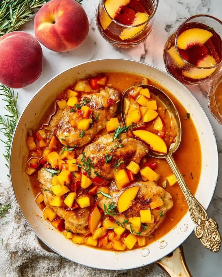 Peach-Glazed Chicken Thighs with Brown Sugar and Fresh Herbs Recipe