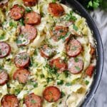 Keto TikTok Cajun Sausage and Cabbage Alfredo Recipe