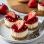 Mini Strawberry Cheesecakes with Fresh Strawberry Compote Recipe