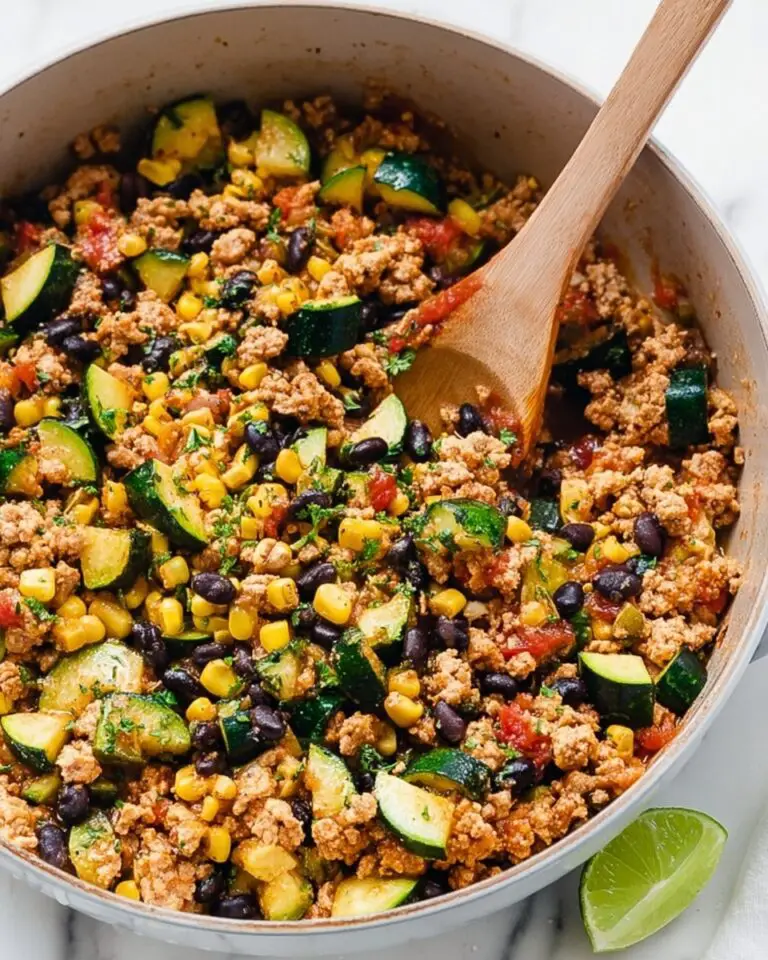 Ground Turkey Skillet with Zucchini, Corn, Black Beans, and Tomato Recipe