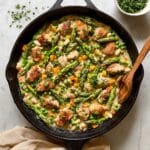 Healthy Creamy Chicken Sausage Skillet Recipe