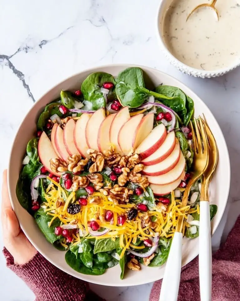 Apple Salad with Yogurt-Dressing and Walnuts Recipe