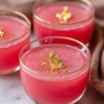 Rose-Infused Pink Agar Agar Jelly with Edible Gold Flakes Recipe