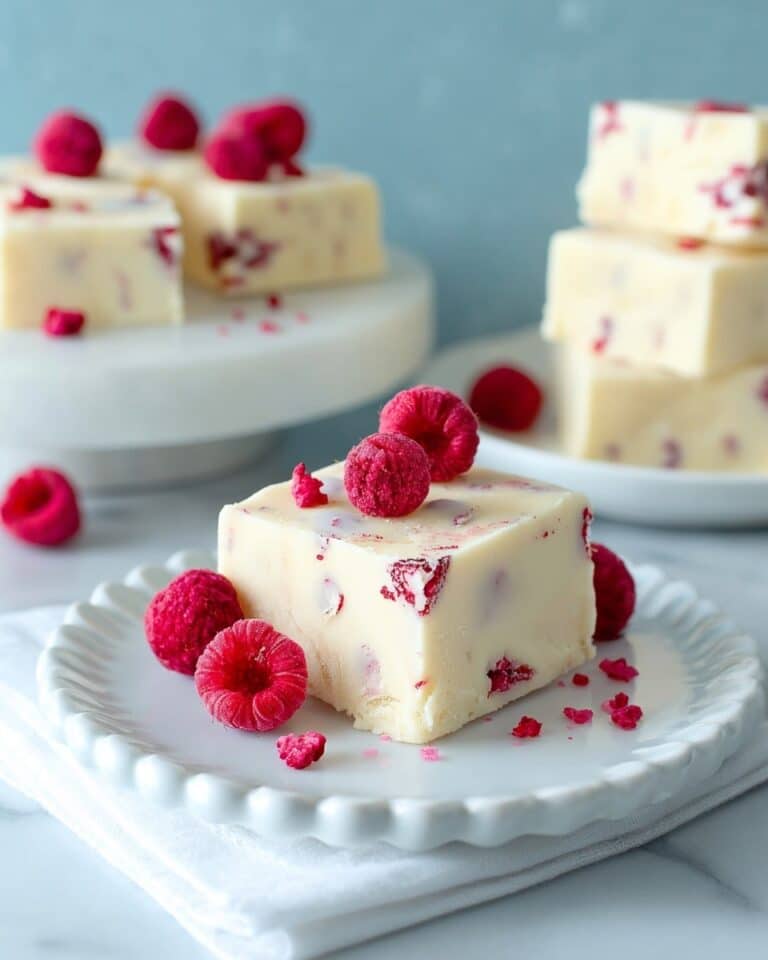 White Chocolate and Raspberry Fudge Slice Recipe