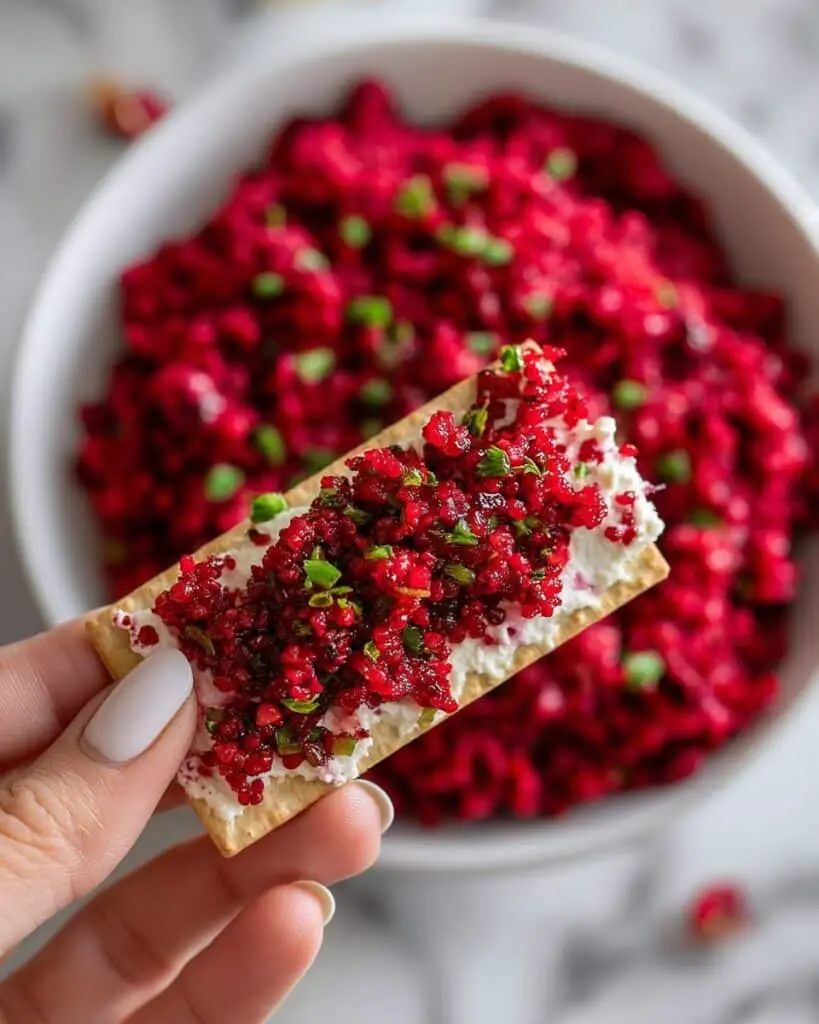 Cranberry Jalapeño Cream Cheese Dip Recipe