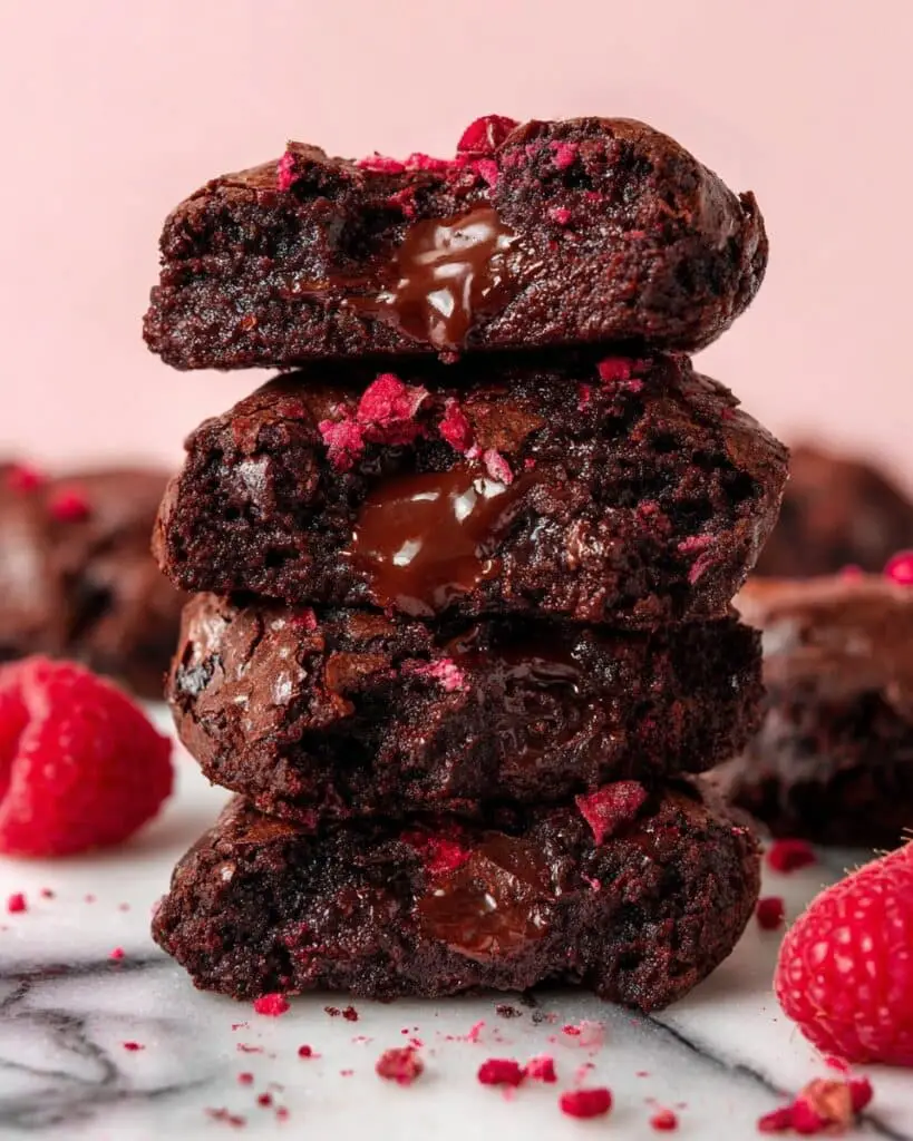 Chocolate Raspberry Truffle Cookies Recipe