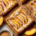 Peaches and Cream Puff Pastry Tarts Recipe