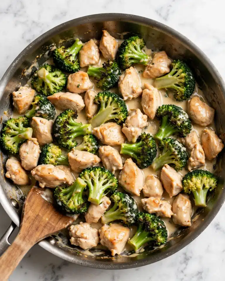 Creamy Garlic Chicken and Broccoli Recipe