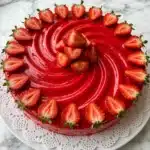Homemade Strawberry Gelatin Cake Recipe