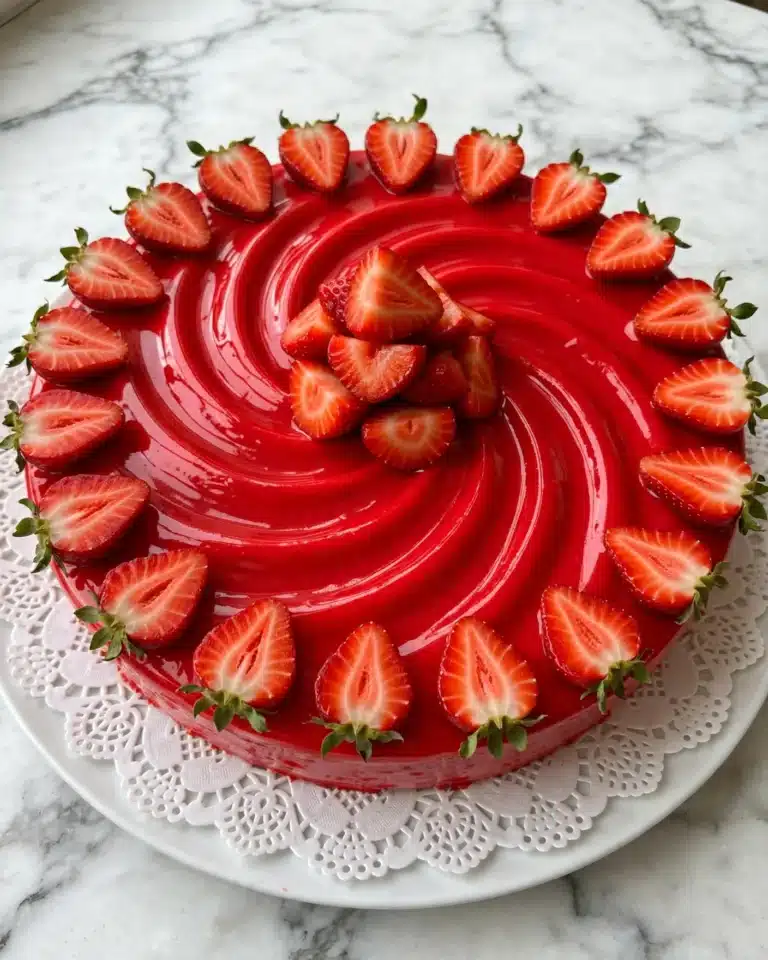 Homemade Strawberry Gelatin Cake Recipe
