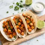 Sweet Potato Tacos with Cilantro Yogurt Sauce Recipe