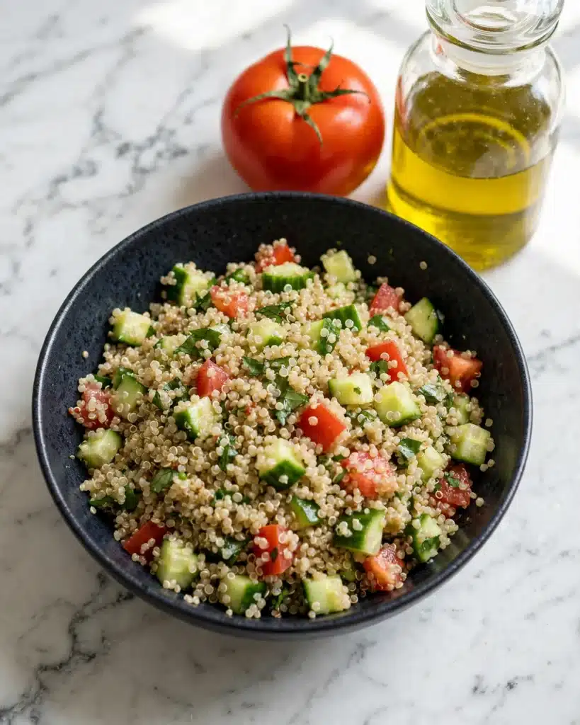 Mediterranean Quinoa Tabbouleh Salad Recipe