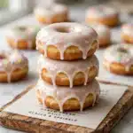 Air Fryer Vegan Donuts with Glaze and Optional Toppings Recipe