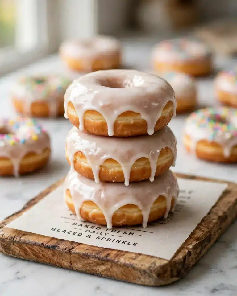 Air Fryer Vegan Donuts with Glaze and Optional Toppings Recipe