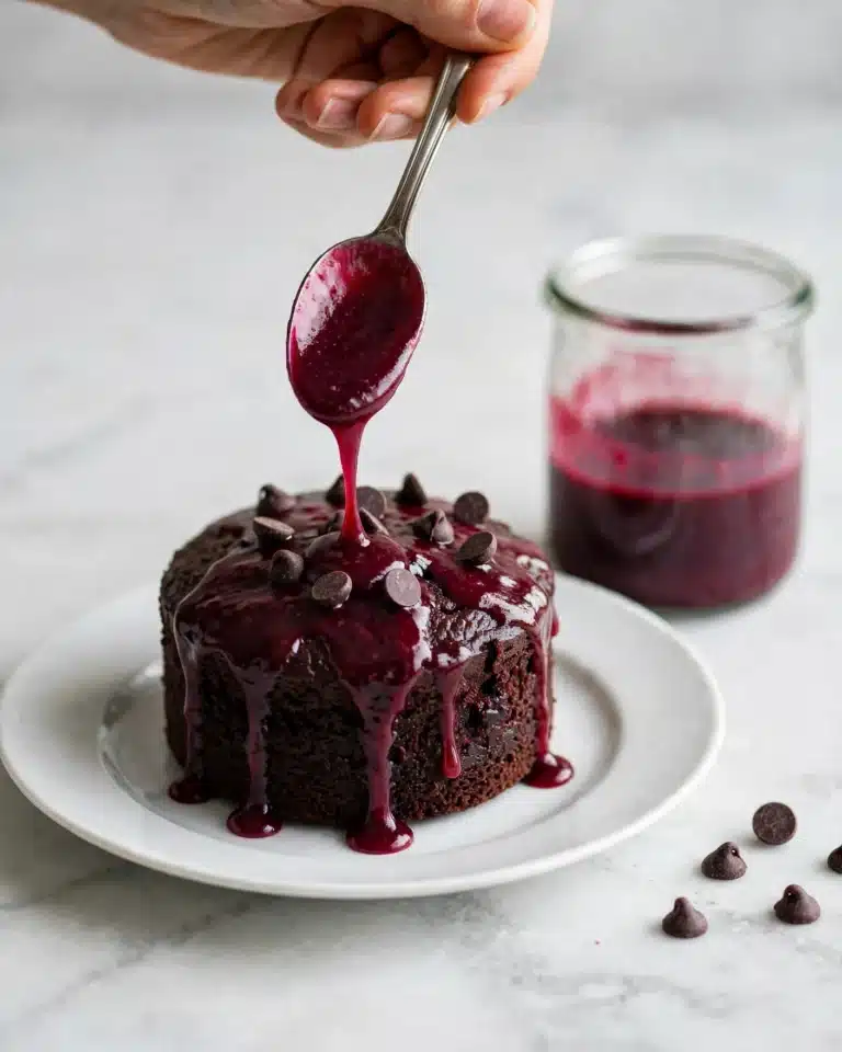 Single-Serve Blueberry Brownie Recipe