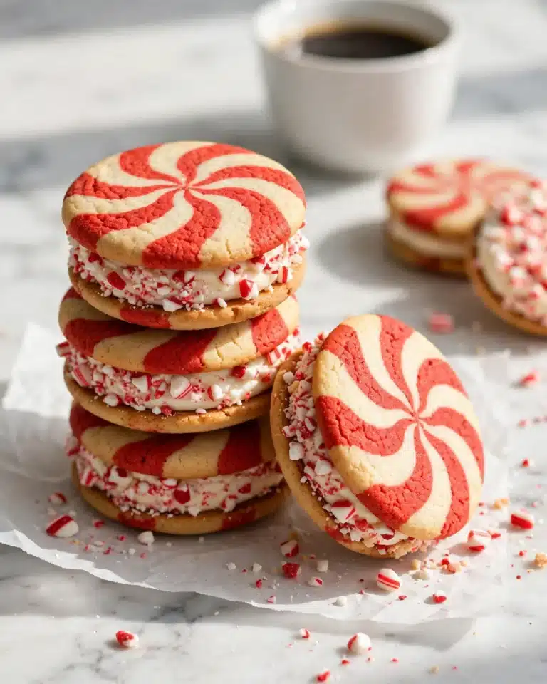 Peppermint Butter Cookie Sandwiches Recipe